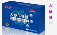 人参牛骨髓复合肽主要成分:人参、牛骨髓肽、海洋鱼低聚肽、牡蛎肽、地龙蛋白肽、苦瓜肽、纳豆粉